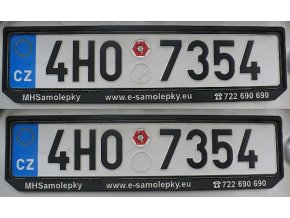 Reflexní kolečko na místo emisní známky na RZ (SPZ)