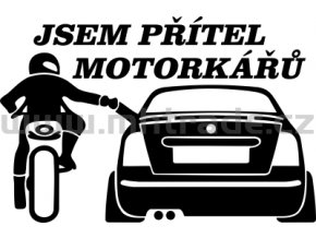 Samolepka - Jsem přítel motorkářů