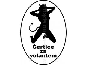 Samolepka - Čertice za volantem
