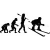 Samolepka - Lyžař evoluce