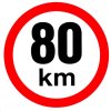 Samolepka - Omezená rychlost 80 km/h
