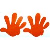 Reflexní samolepka - RUCE 02 - sada - 2 ks - ORANŽOVÁ