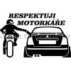 Samolepka - Respektuji motorkáře