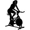 Samolepka - Spinning- žena