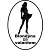 Samolepka - Blondýna za volantem