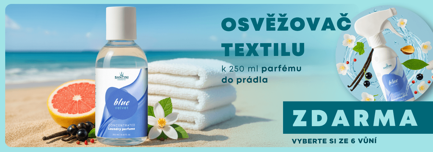 Parfémy na praní a sprej na oblečení zdarma | Parfémy do pračky na e-santini.cz