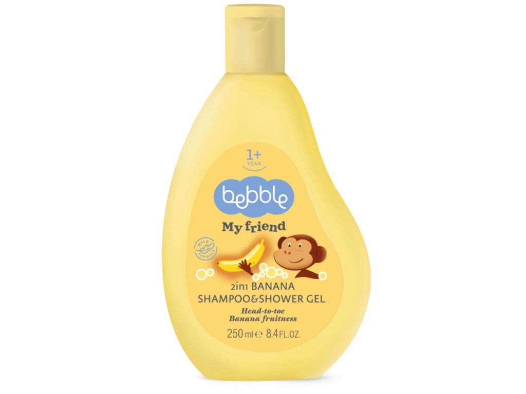 Bebble Shampoo&Shower Gel Banana 250 ml - Šampon a sprchový gel Banán
