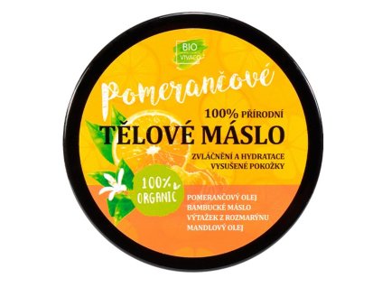 100% Přírodní tělové máslo s bio pomerančovým olejem