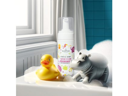 Jemná dětská mycí pěna s aloe vera