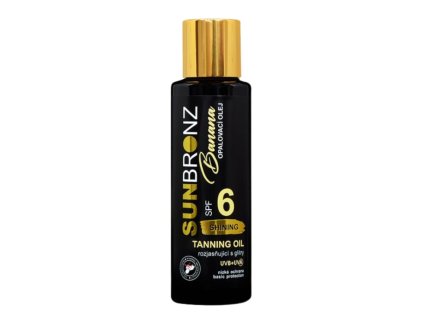 Opalovací olej SUN BRONZ SPF 6 s třpytivým efektem - Banana