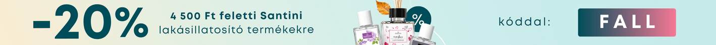 20% kedvezmény a Santini lakásillatosítókra 4 500 Ft feletti vásárlás esetén | Aromadiffúzorok | Illatgyertyák | Légfrissítők