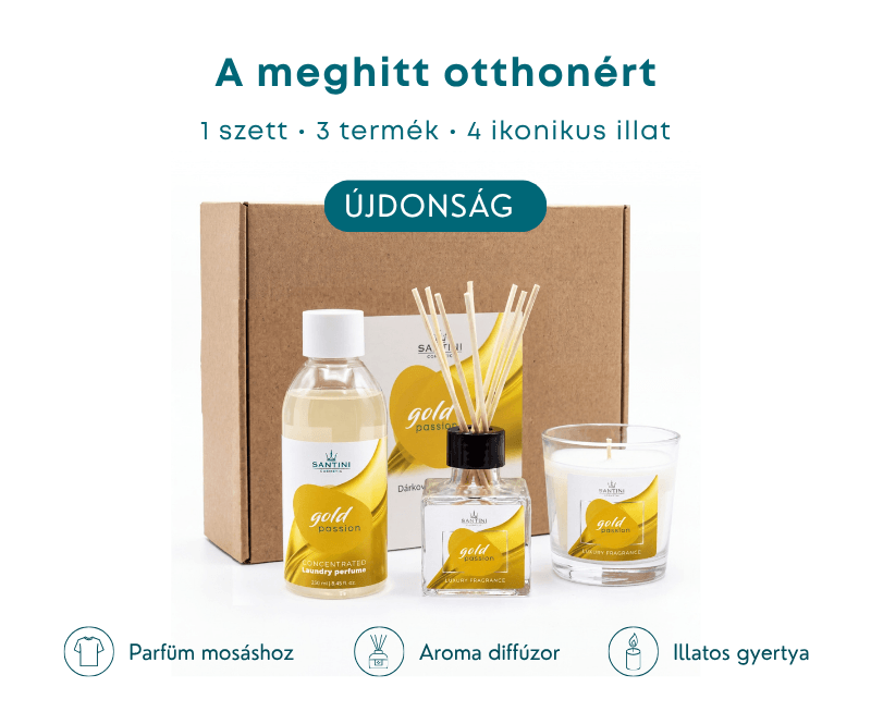 Ajándékszett – Ruhaparfüm (250 ml), gyertya (120 g) és illatdiffúzor (100 ml)
