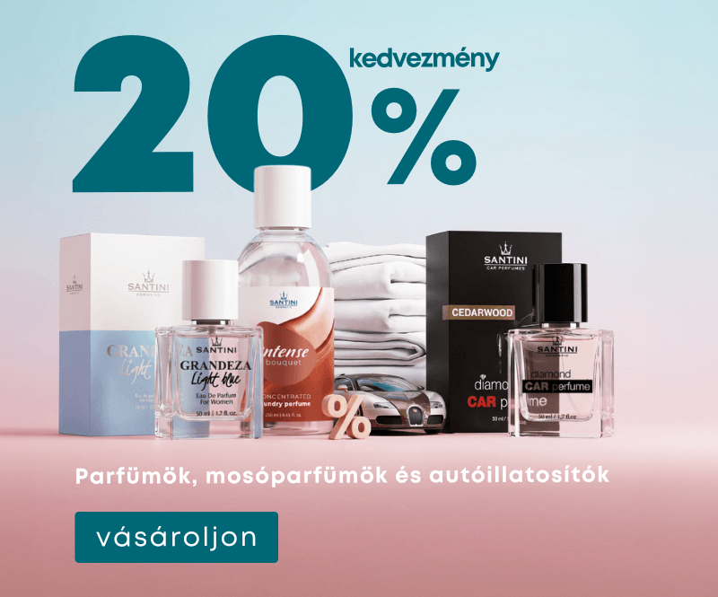 SANTINI parfümök 20% kedvezménnyel | Női és férfi parfümök, mosodai parfümök és autóillatosítók