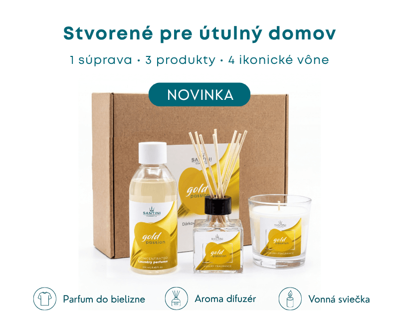 Darčeková sada - Parfum do bielizne 250 ml, Sviečka 120 g & Aróma difuzér 100 ml