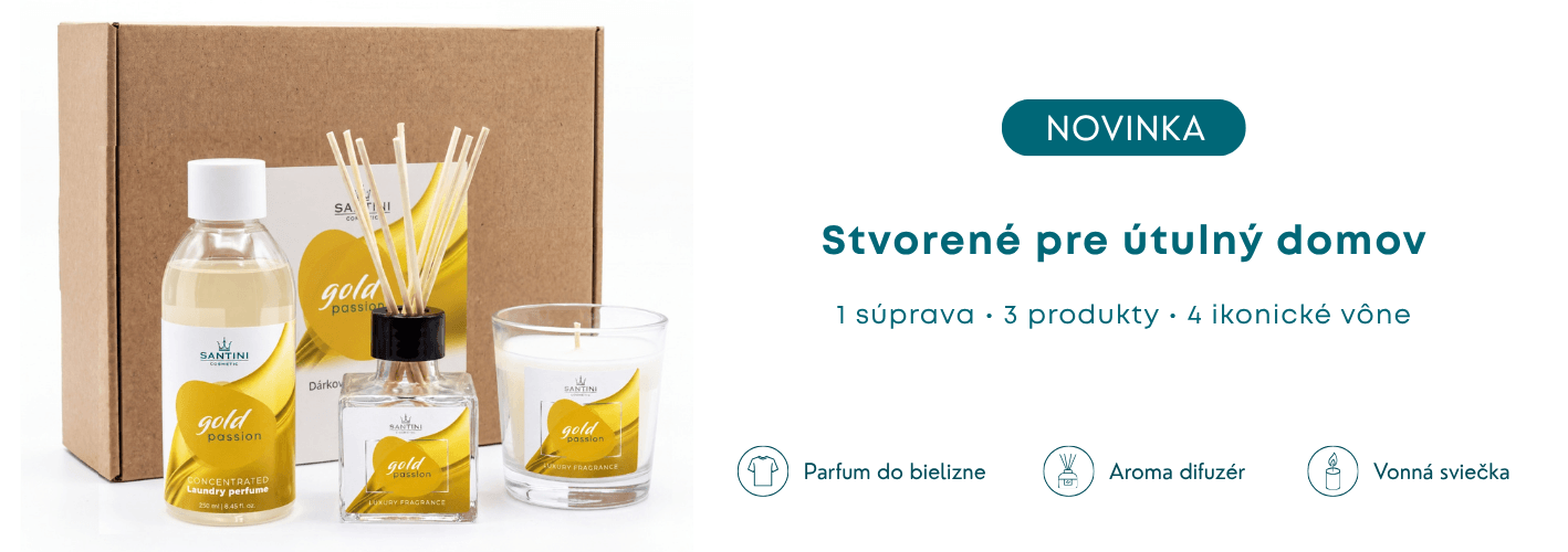 Darčeková sada - Parfum do bielizne 250 ml, Sviečka 120 g & Aróma difuzér 100 ml
