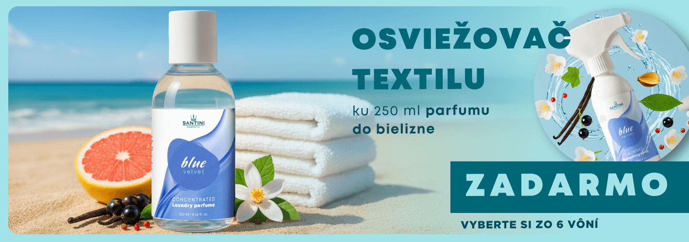 Parfumy na pranie a sprej na oblečenie zadarmo | Parfumy do práčky na e-santini.sk