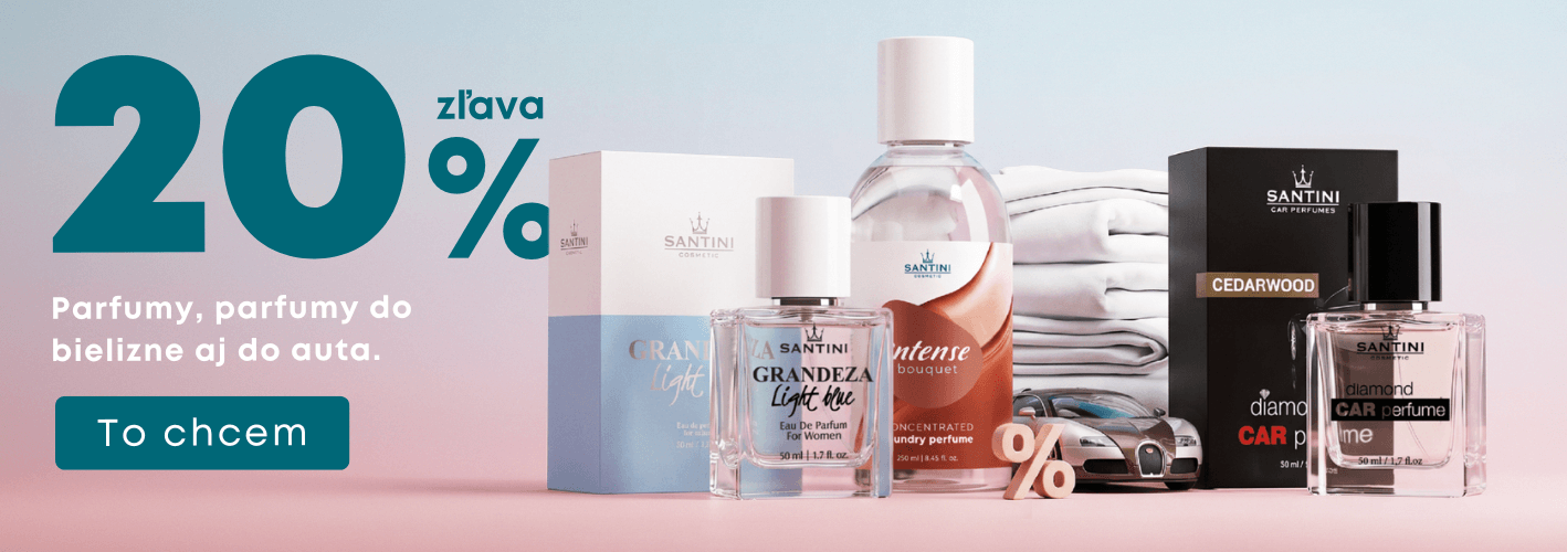 SANTINI parfumy so zľavou 20 % | Dámske aj pánske parfumy, parfumy do bielizne aj vône do auta