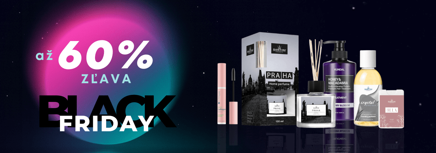 Black Friday na e-santini.sk | Lacné parfumy, kozmetika, vôňa do bytu aj auta.