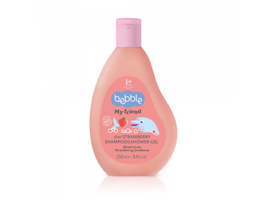 Detský šampón a sprchový gél 2v1 Bebble - Jahoda