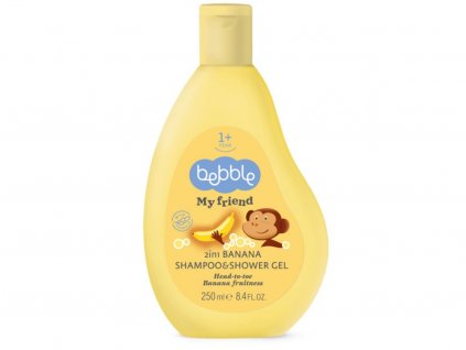 Bebble Shampoo&Shower Gel Banana 250 ml - Šampón a sprchový gél Banán