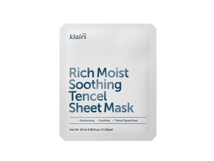 Dear Klairs Rich Moist Soothing Tencel Sheet Mask - hydratačná pleťová maska