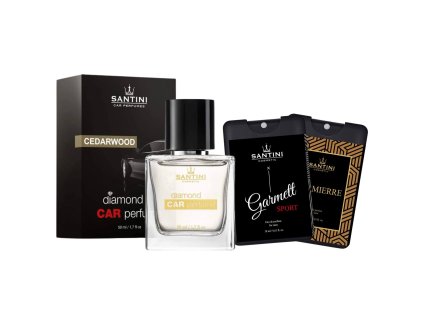 Zvýhodněný set - Vůně do auta Cedar Wood & pánský mini parfém Durmiere a Garmett