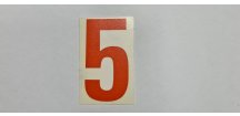 Samolepka - číslice oranžová č.5