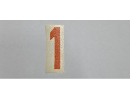 Samolepka - číslice oranžová č.1