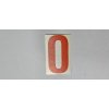 Samolepka - číslice oranžová č.0