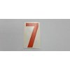 Samolepka - číslice oranžová č.7