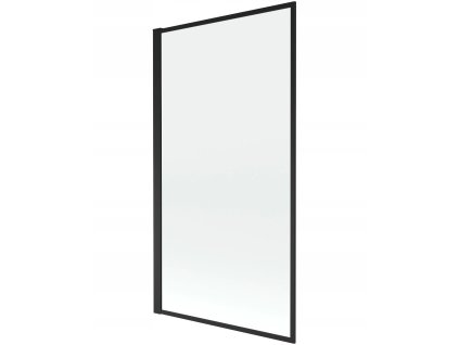 Vanová zástěna 70x140 čiré sklo černý profil