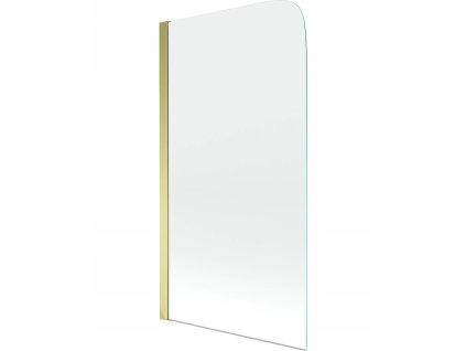 Vanová zástěna 70x140 pohyblivá čiré sklo zlatý profil