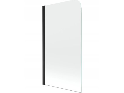 Vanová zástěna 70x140 pohyblivá čiré sklo černý profil