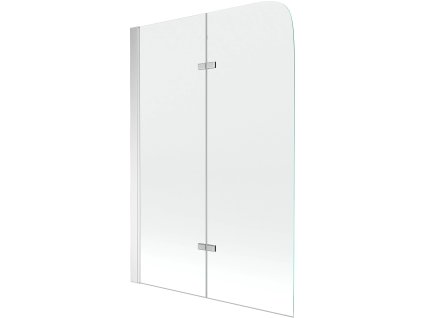 Vanová zástěna dvoudílná 80x140 čiré sklo chromový profil