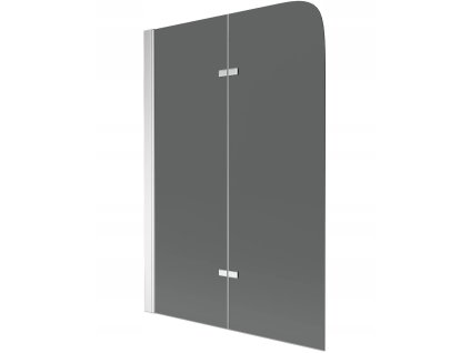 Vanová zástěna dvoudílná 80x140 čiré sklo chromový profil