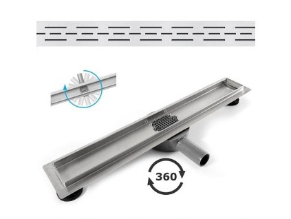 Odtokový sprchový žlab 360° 1D - 500mm chrom