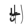 Nástěnná sprchová baterie S-1168B se sprchovou soupravou, ruční a talířovou sprchou černá