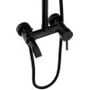 Nástěnná sprchová baterie S-1188B se sprchovou soupravou, ruční a talířovou sprchou černá