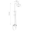NÁSTĚNNÁ SPRCHOVÁ SOUPRAVA RETRO CAMILLA S-1197 CHROM