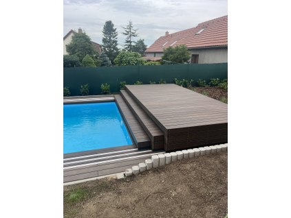 Zastřešení na bazén o délce 5m - 3 segmenty