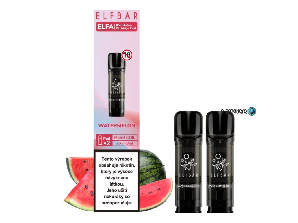 elf bar elfa pods cartridge 2pack watermelon 20mg