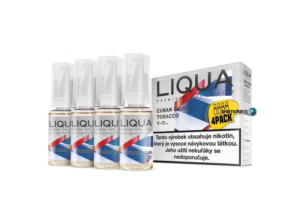 9235 e liquid liqua elements 4pack cigar tobacco 4x10ml kubansky doutnik