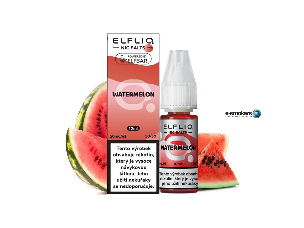 liquid elfliq nic salt watermelon 10ml 20mg