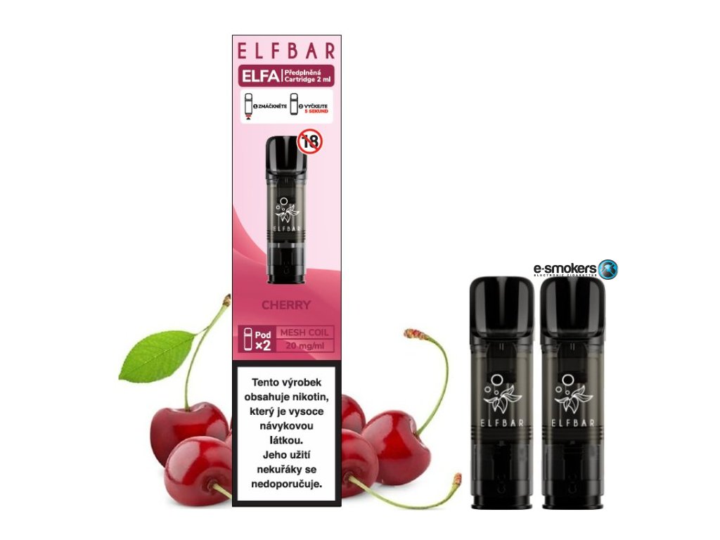 elf bar elfa pods cartridge 2pack cherry 20mg 2pack