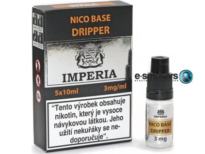 nikotinova baze imperia dripper pg30 vg70 5x10ml 3mg