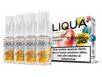 liquid liqua cz elements 4pack traditional tobacco 4x10ml 12mg tradicni tabak