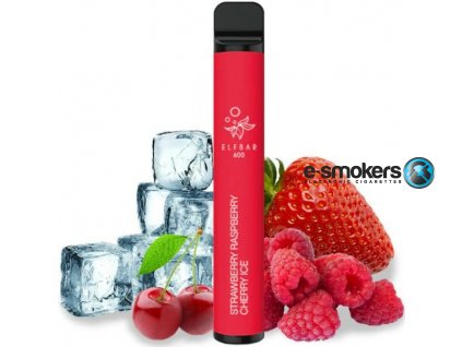elf bar 600 elektronicka cigareta strawberry raspberry cherry ice 20mg
