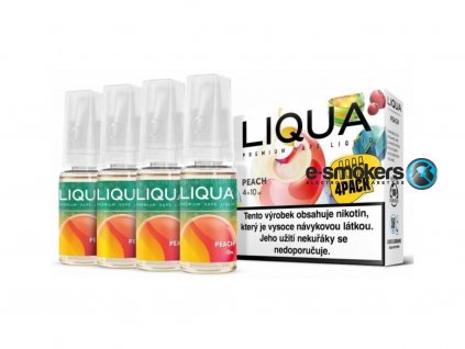 9250 1 e liquid liqua elements peach 4pack 4x10ml broskev