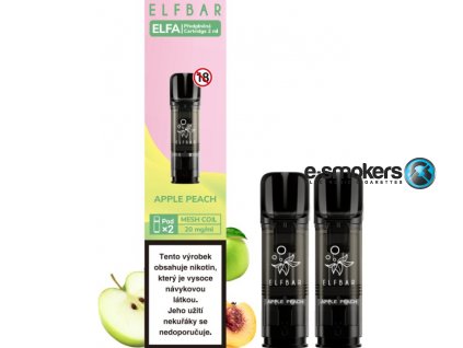 elf bar elfa pods cartridge 2pack apple peach 20mg