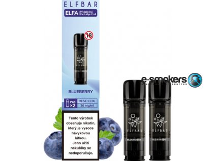 elf bar elfa pods cartridge 2pack blueberry 20mg